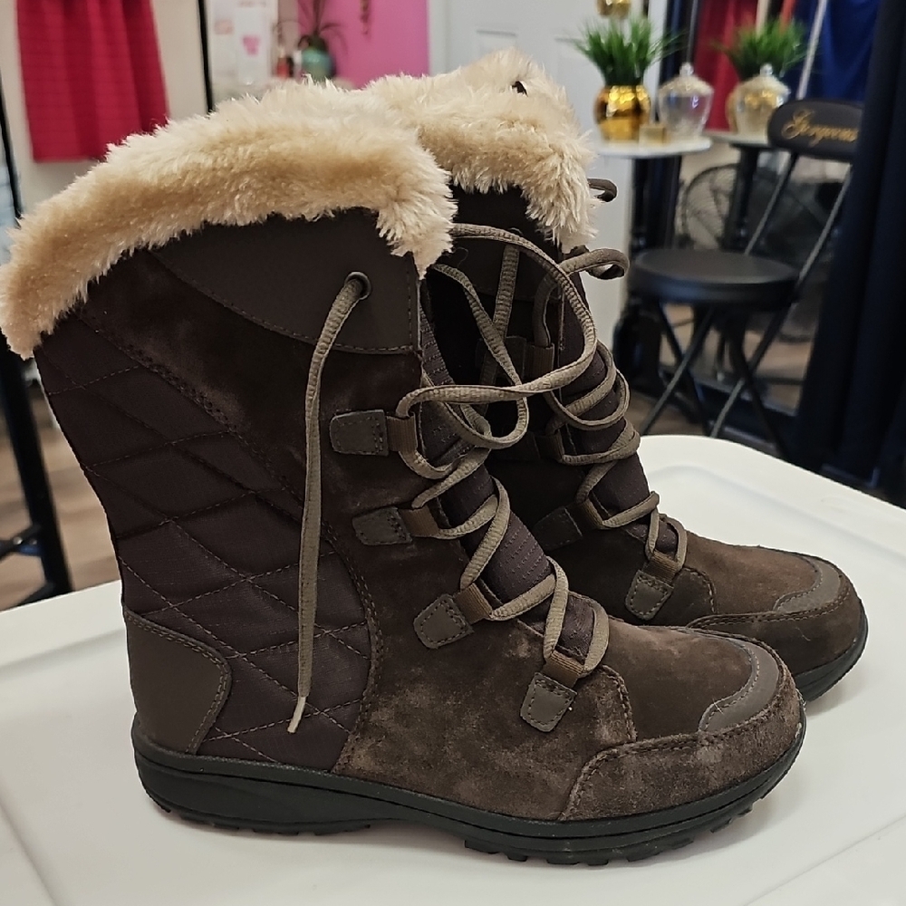 Columbia, Brown, Winter, Boots, Faux Fur, Outside, Outdoors, Unisex, Office,